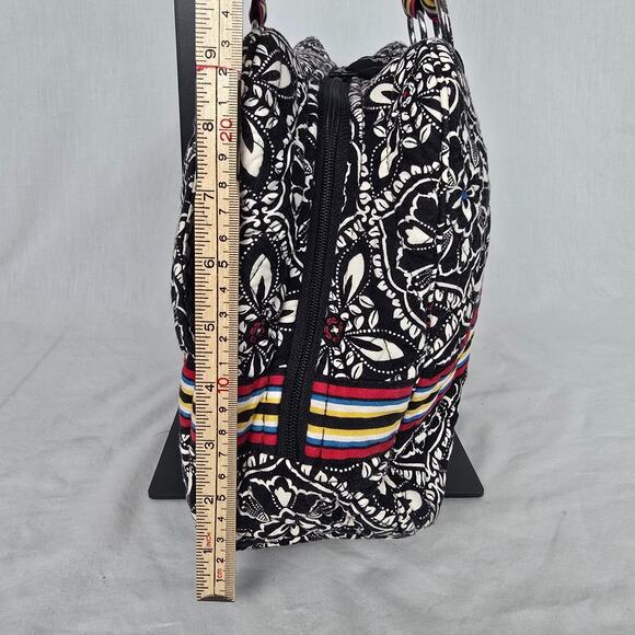Vera Bradley Barcelona Stripe Tote Shoulder Bag Paisley Colorful - Picture 12 of 16